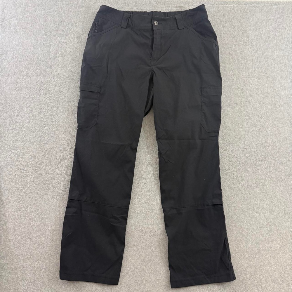 Duluth Trading Dry on the Fly Convertible Cargo Pants Women 14x31 Black Roll Tab